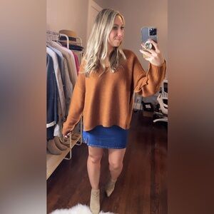 Pink Lily burnt orange sweater size small